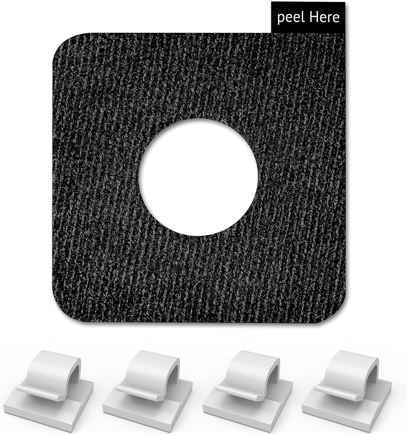 Girafit Window Camera Accessory Kit with 4 Mounting Stickers, 20 Cable Clips, Easy to Install, Tear Off Cleanly