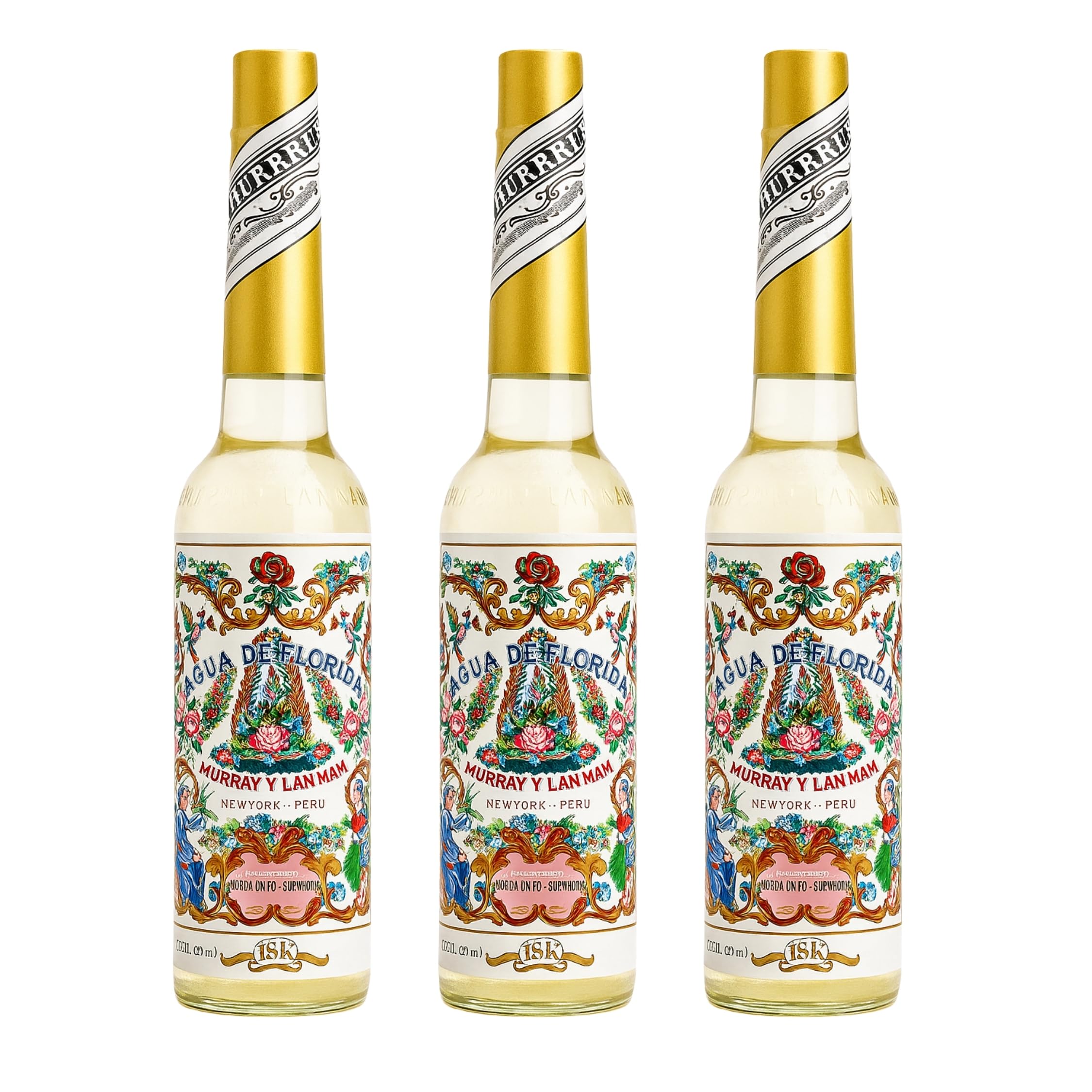 Agua de Florida 270 ml - Agua de Colonia - Murray & Lanman - Echo en Perú - Fragancia Clásica y Refrescante con Notas Cítricas y Florales - Pack Laborawi (3 x 270ml)