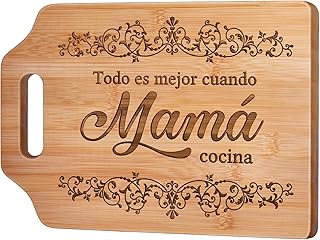Regalos Para Mamá, regalos para mama dia de las madres – Tabla De Cortar de Bambú Grabada 12.3