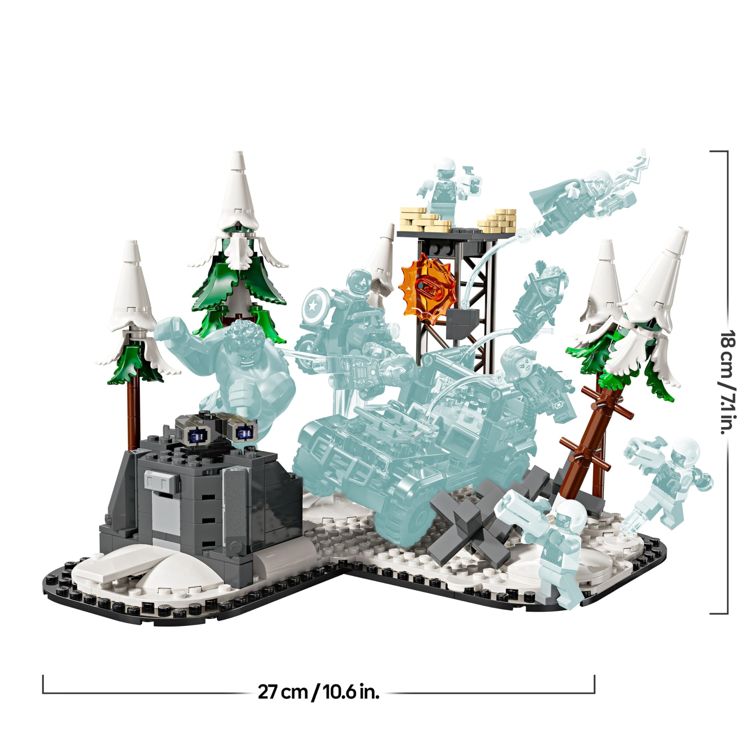 LEGO | Marvel Avengers Assemble: Age of Ultron, Set Modulare da Costruire con Scene del Film e 8 Minifigure di Supereroi Inclusi Thor, Hulk e Iron Man, Giochi per Bambini e Bambine da 10 Anni 76291