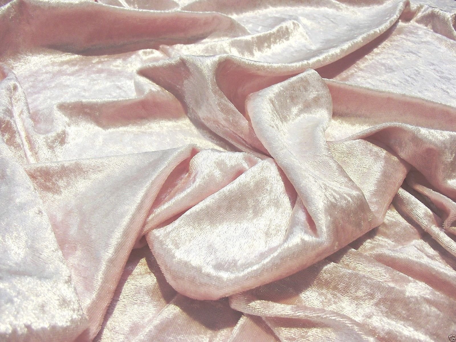 Crs Fur Fabrics Pink Crushed Velvet Velour Fabric Material - Baby 1/2Mtr - 150Cmx50cm