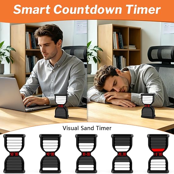 Visual Digital Hourglass Timer, Productivity Flip Timer