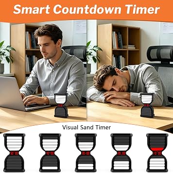 Visual Digital Hourglass Timer, Productivity Flip Timer