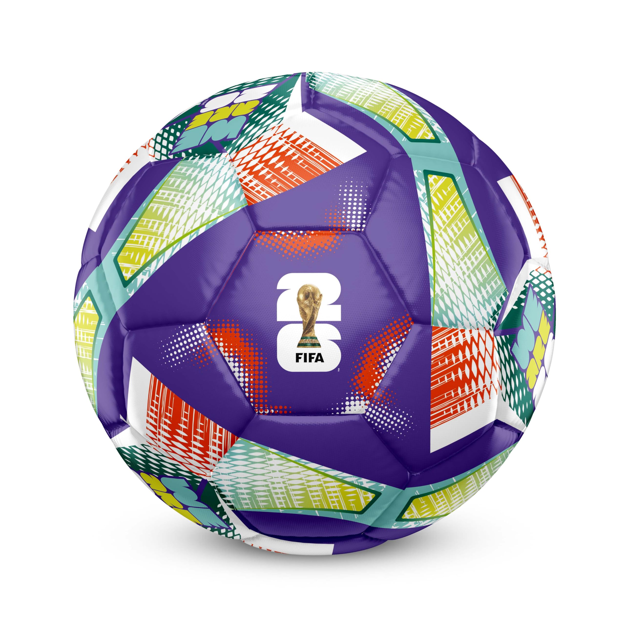 Hy-Pro Officially Licensed FWC26 Size 5 Football - Training Ball with Trophy Design & Host Nations Graphics, Football Gifts for Boys - FIFA World Cup 2026 Design - 1