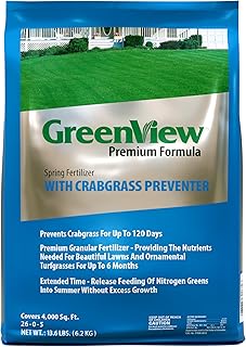 GreenView Premium Formula Spring Fertilizer with Crabgrass Preventer 26-...