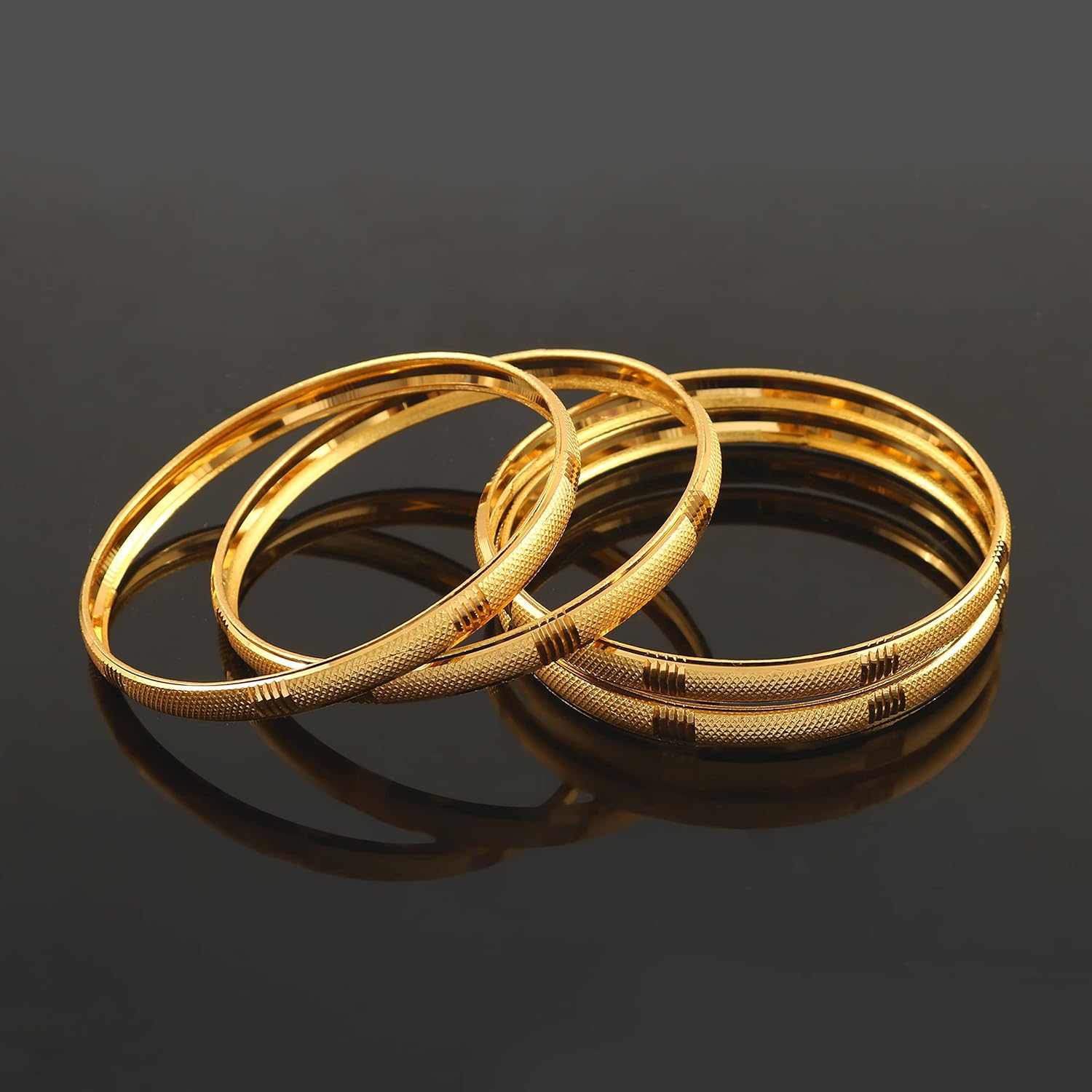 Jewar Bangles Indian Rajasthani Handmade Meena Work Gold Plated Ad Traditional Jewelry gifting wedding party (Golden with Etching work, 2.6)