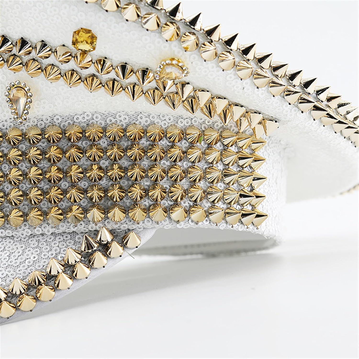Jeweled Captain Hat Heavy Crystal Sailors Surprise Girl Party for Carnivals Music Festival Party