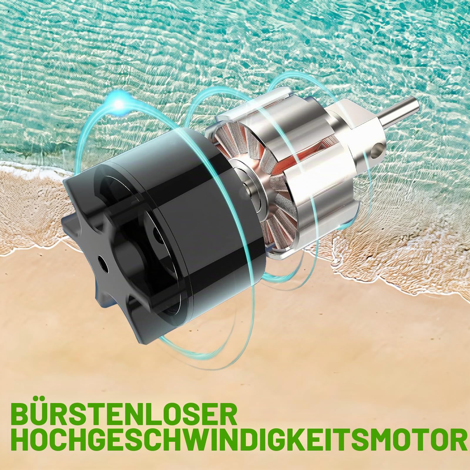 Ulifance UDI018 RC Boot Brushless für Pools und Seen, Groß Ferngesteuertes Boot Grün
