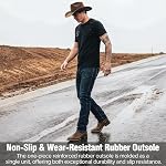 Western Cowboy Boots For Men Square Toe Work Boots Leather Pull On Silp Resistant Skull Embroidery Classic Fashion Boot Botte Cowboy Homme
