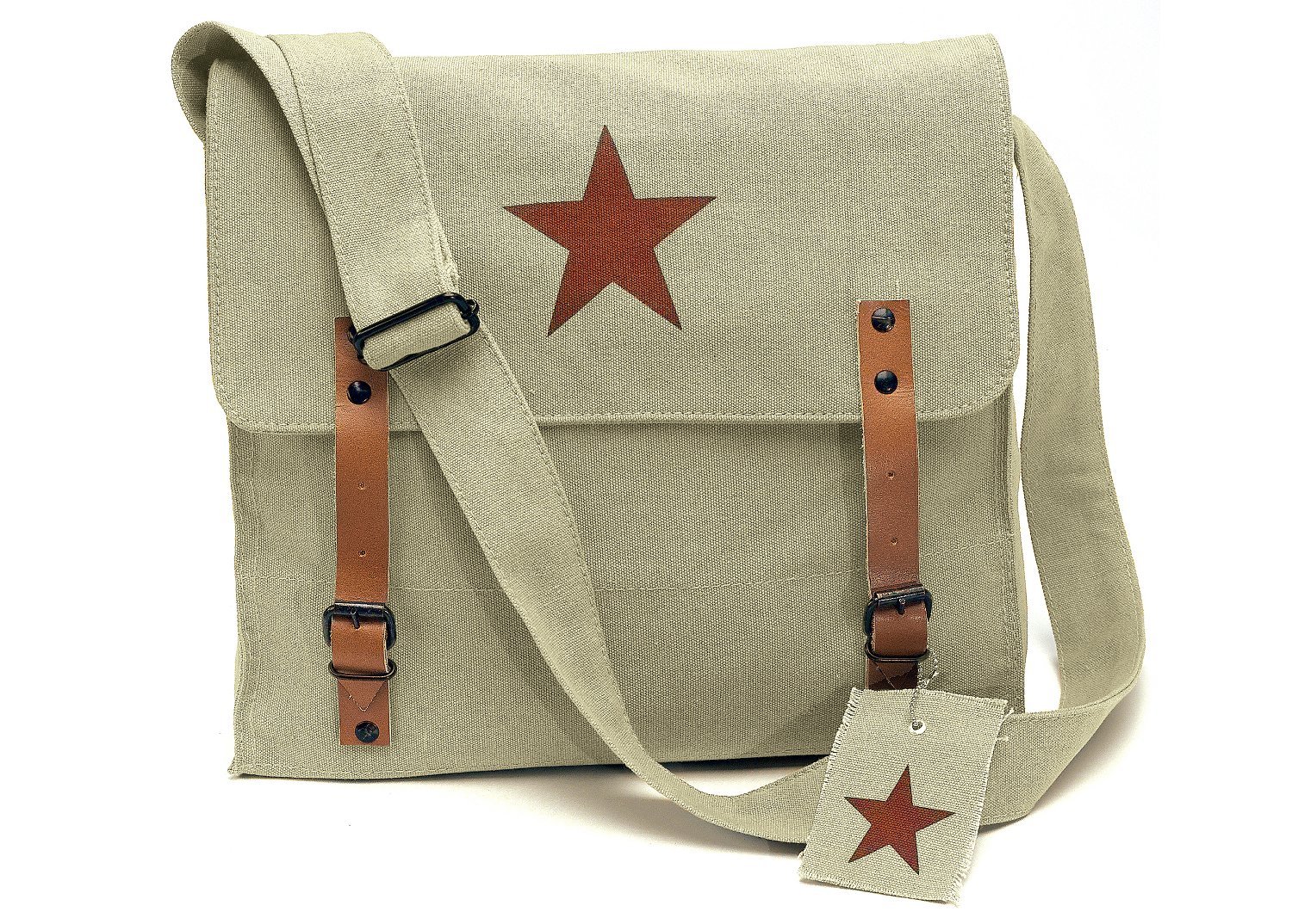 Rothco Canvas Classic Bag with Brown Medic Star, Khaki