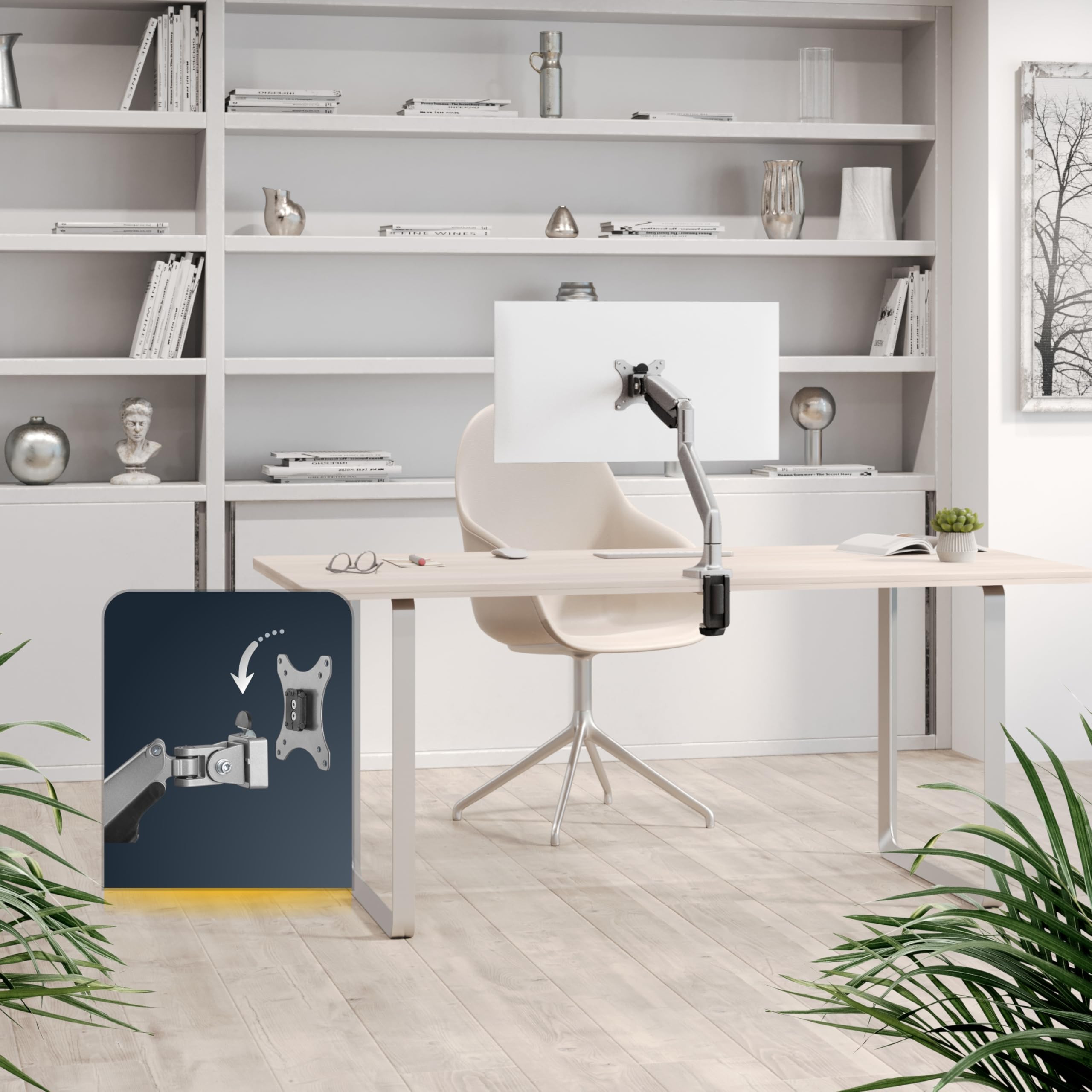 RICOO TS9711 Supporto monitor da scrivania 13-32 pollici per 13 32 pollici girevole inclinabile fino a 9 kg max VESA 100x100