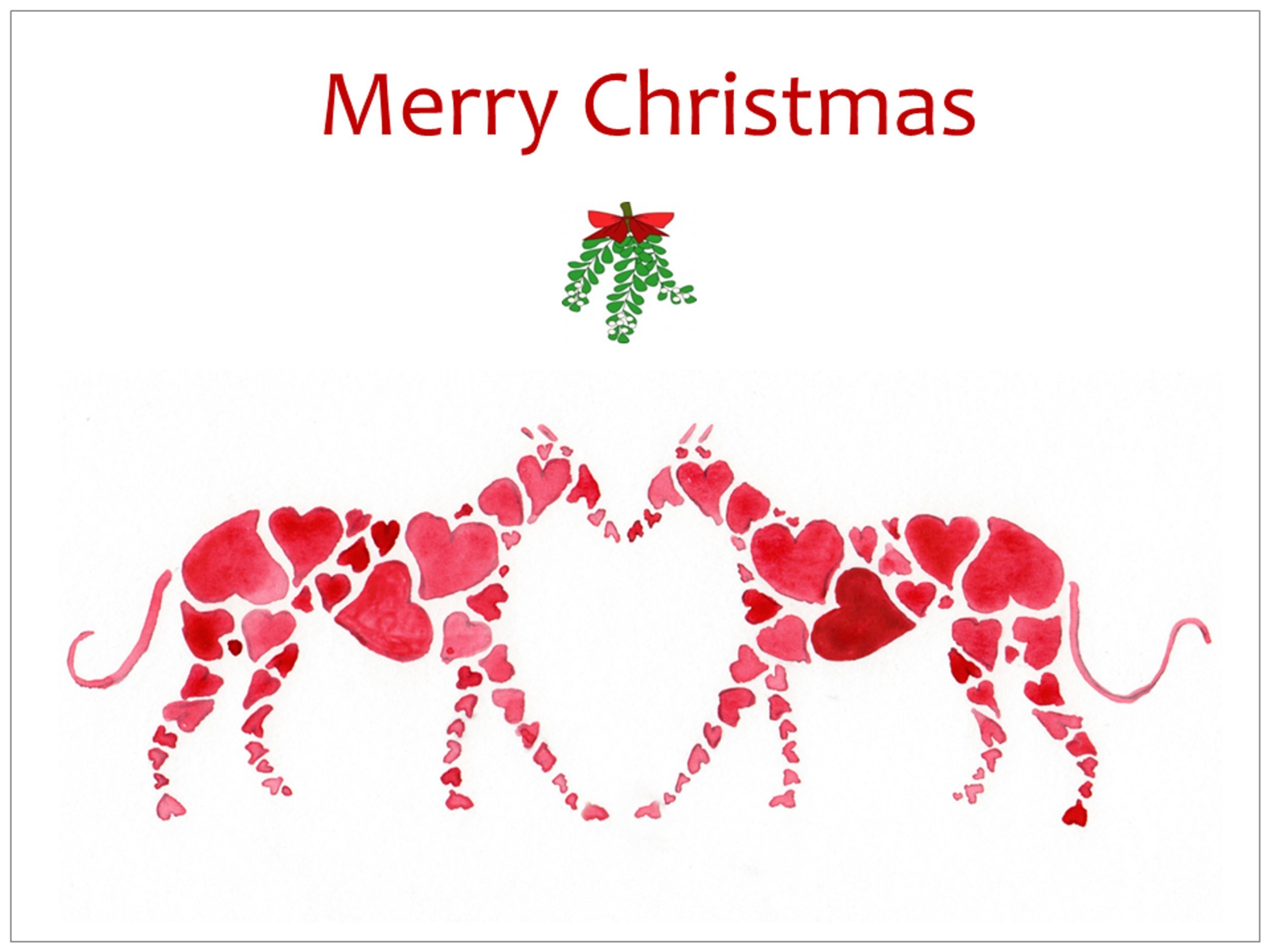 Christmas (Xmas) Card Roaching Greyhound Whippet Lurcher Italian Dog - Gift