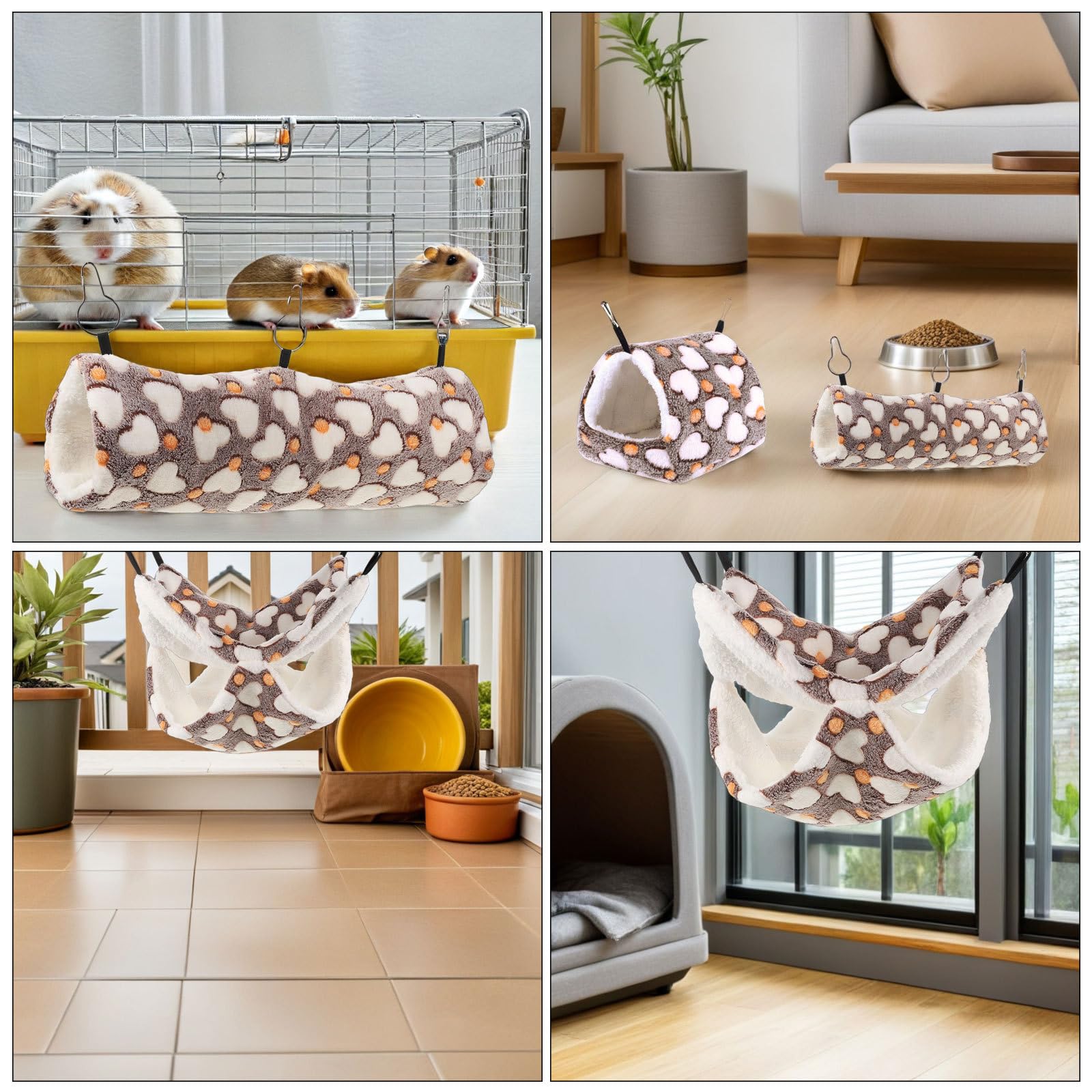 TOYANDONA Hamster Warmbett mit Wärme und Komfort 3 Stück aus Plüsch