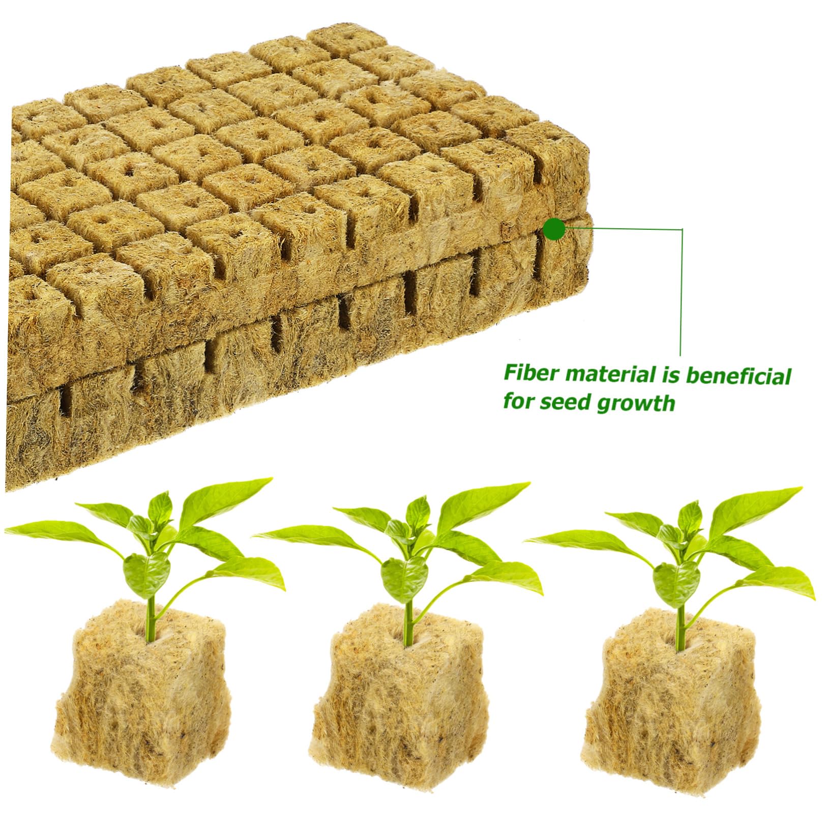 TOYANDONA 3 Series Cubo De Propagación De Plantas Hidropónicas Bloques De para Cultivos Sin Suelo para Germinación Y Clonación De Esquejes 100 Piezas X 3
