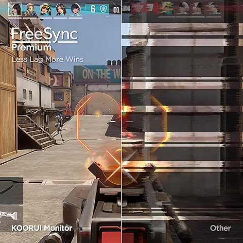 Miniatura 3 de KOORUI Monitor, monitor para videojuegos de 27" QHD IPS, 170Hz, 1 ms, HDR400, compatibilidad con G-Sync y FreeSync, inclinación, pivote, giro,
