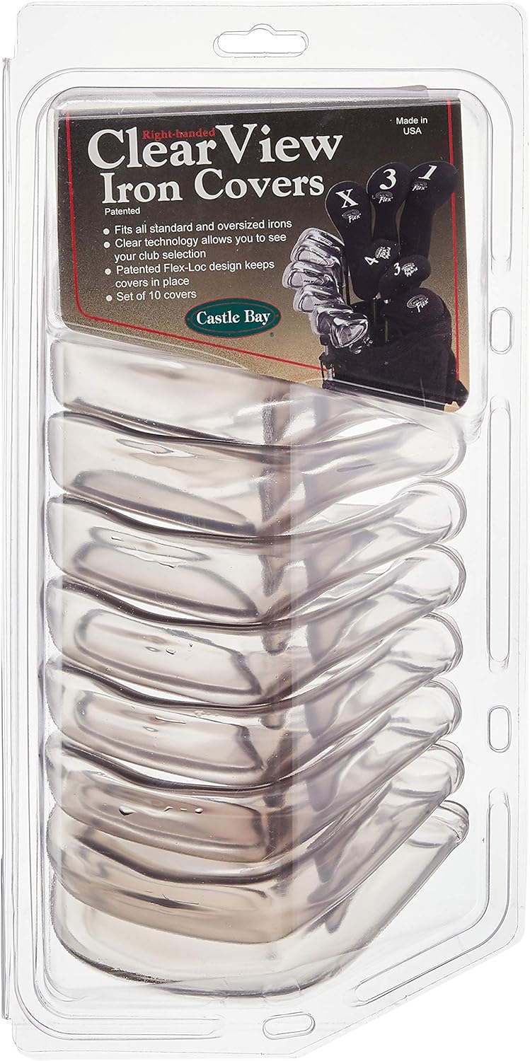 Black Friday - 80% OFF Clearview Clear View Golf Iron Covers Castle Bay RH New