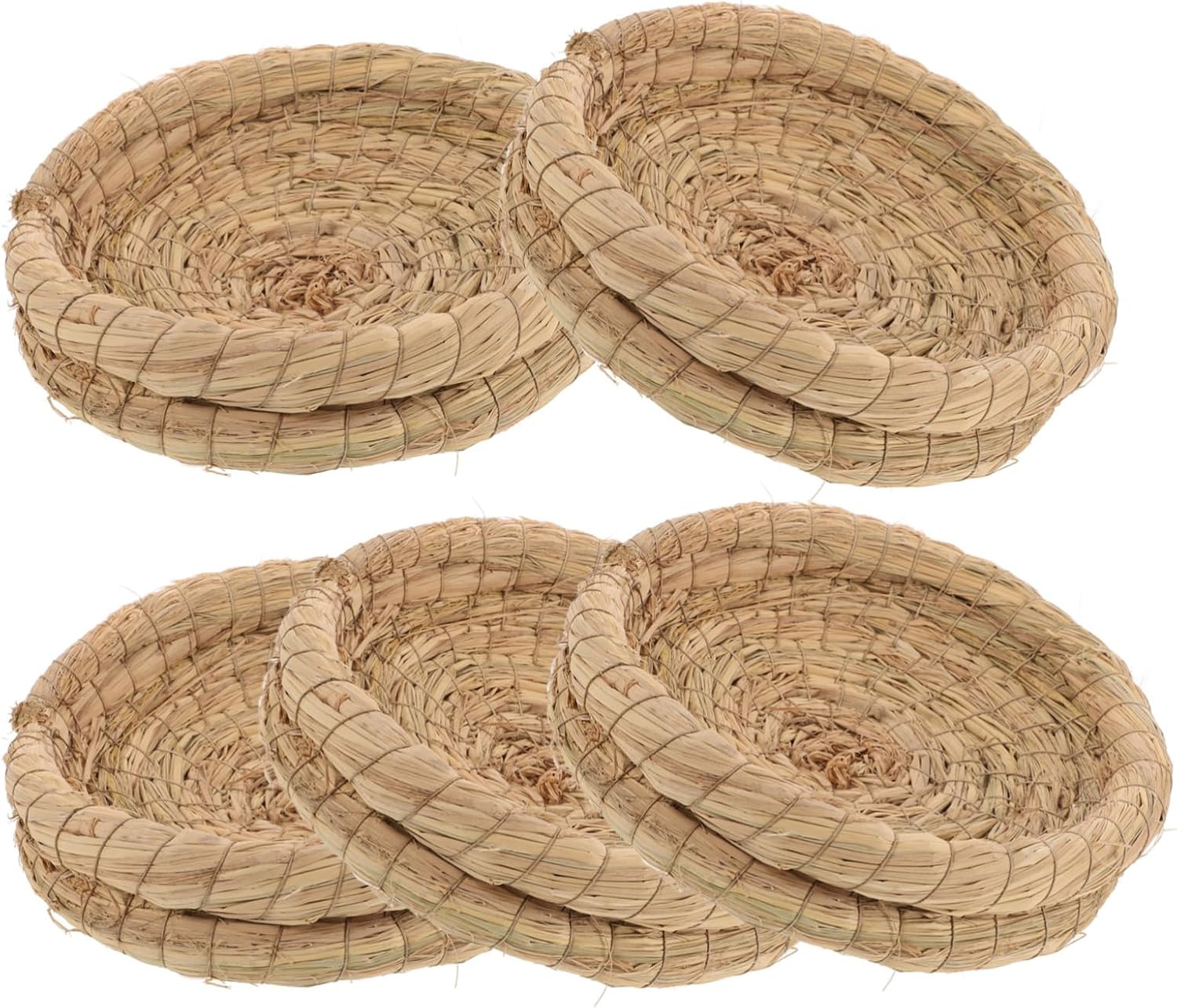 5pcs Handwoven Small Pet Sleeping Hut Woven Bird Nests for Rabbits Pigeons Small Animals Comfortable Nest Decor for Natural Nesting Spawning Behaviors