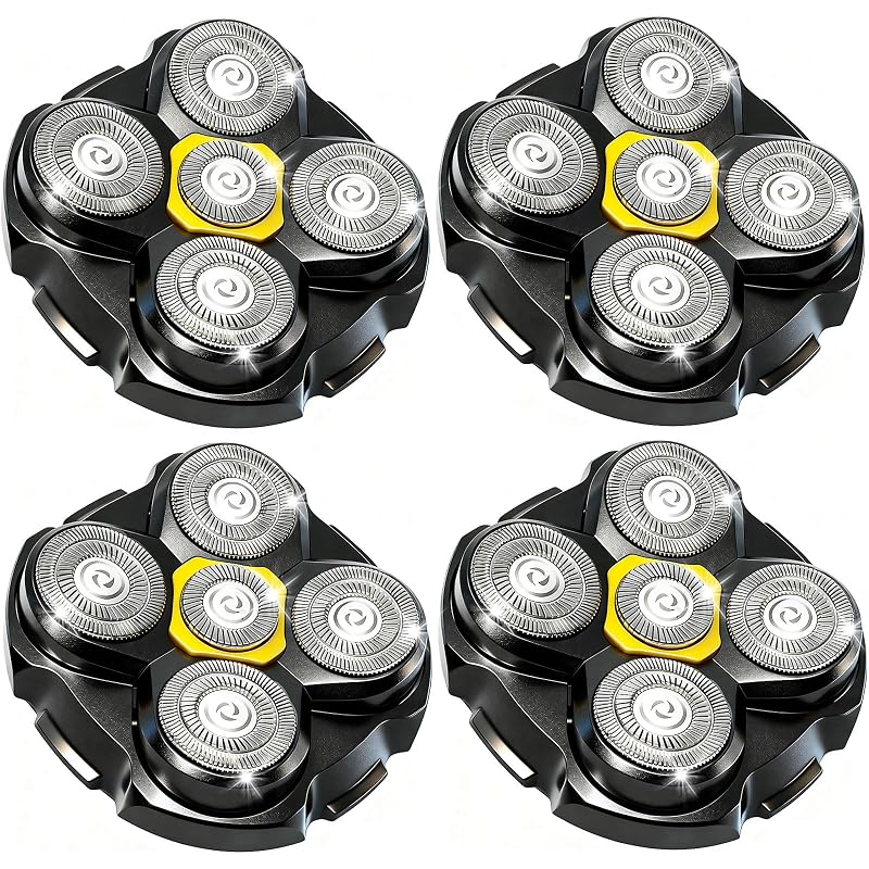 Cabeça de reposição LOREAD para barbeador MicroTouch Titanium, preta, pacote com 4