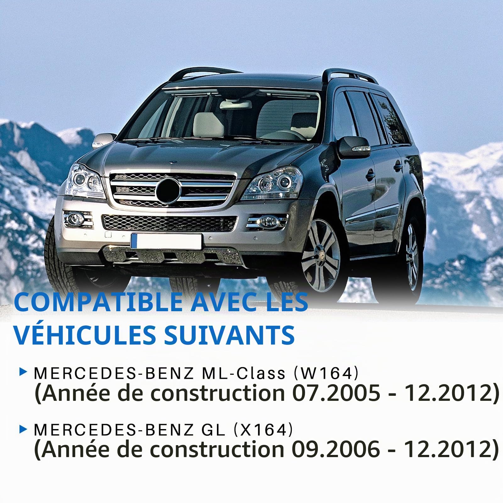 Compresseur à suspension pneumatique 4 roues motrices compatible avec classe GL X164 GL320 GL350 GL500 Classe M W164 ML300 ML320 ML450 ML500 Remplace 1643200304 A1643200304