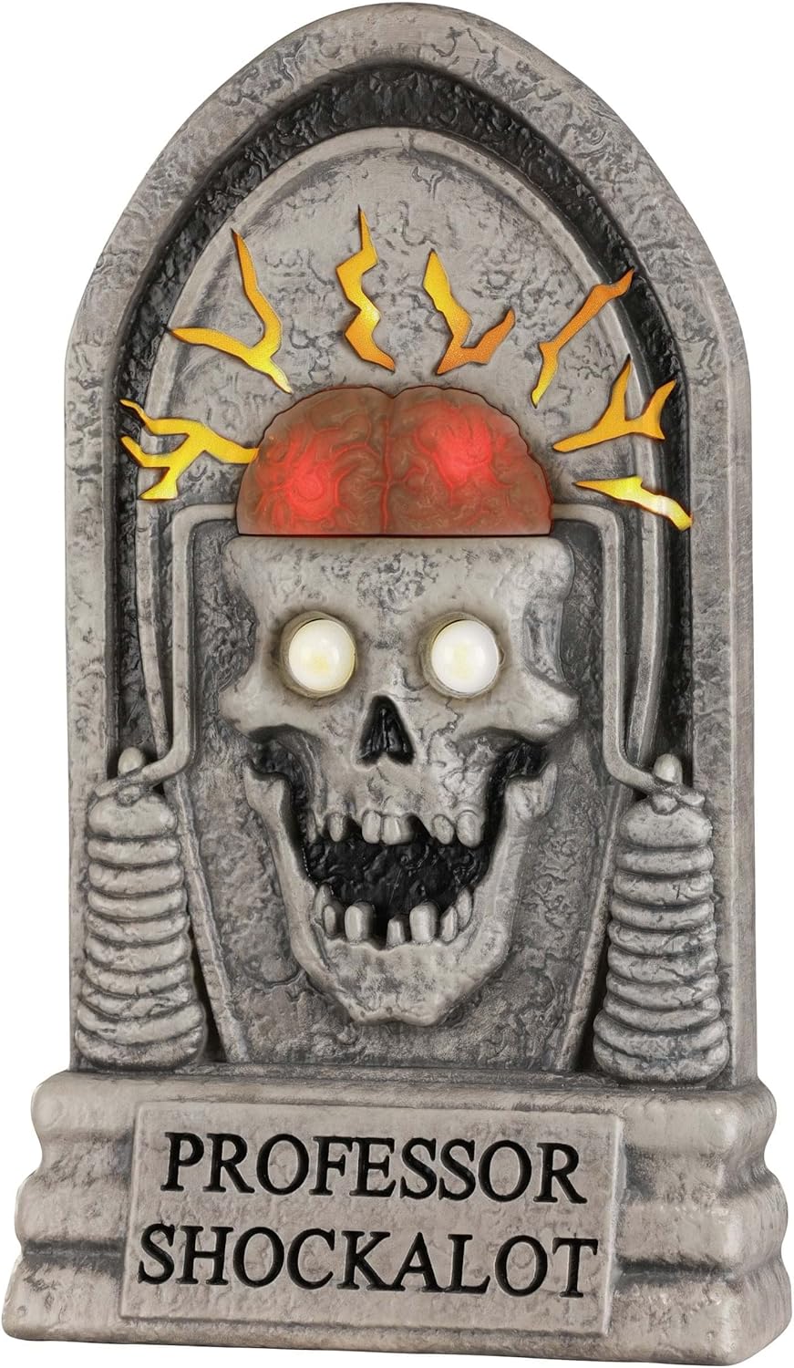 Fun Costumes 2ft Professor Shock-a-lot Light Up Tombstone, Halloween Decoration Seasonal Visions International Standard
