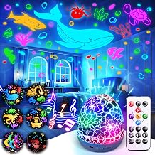 Star Projector Night Light for Kids, 6 Films & 15 Lullabies White Noise Sound Machine, Sensory Toys for Boys Toddlers, 360 Rotation Remote Timer Dino Egg Lights for 1-9 Boy Birthday Gifts