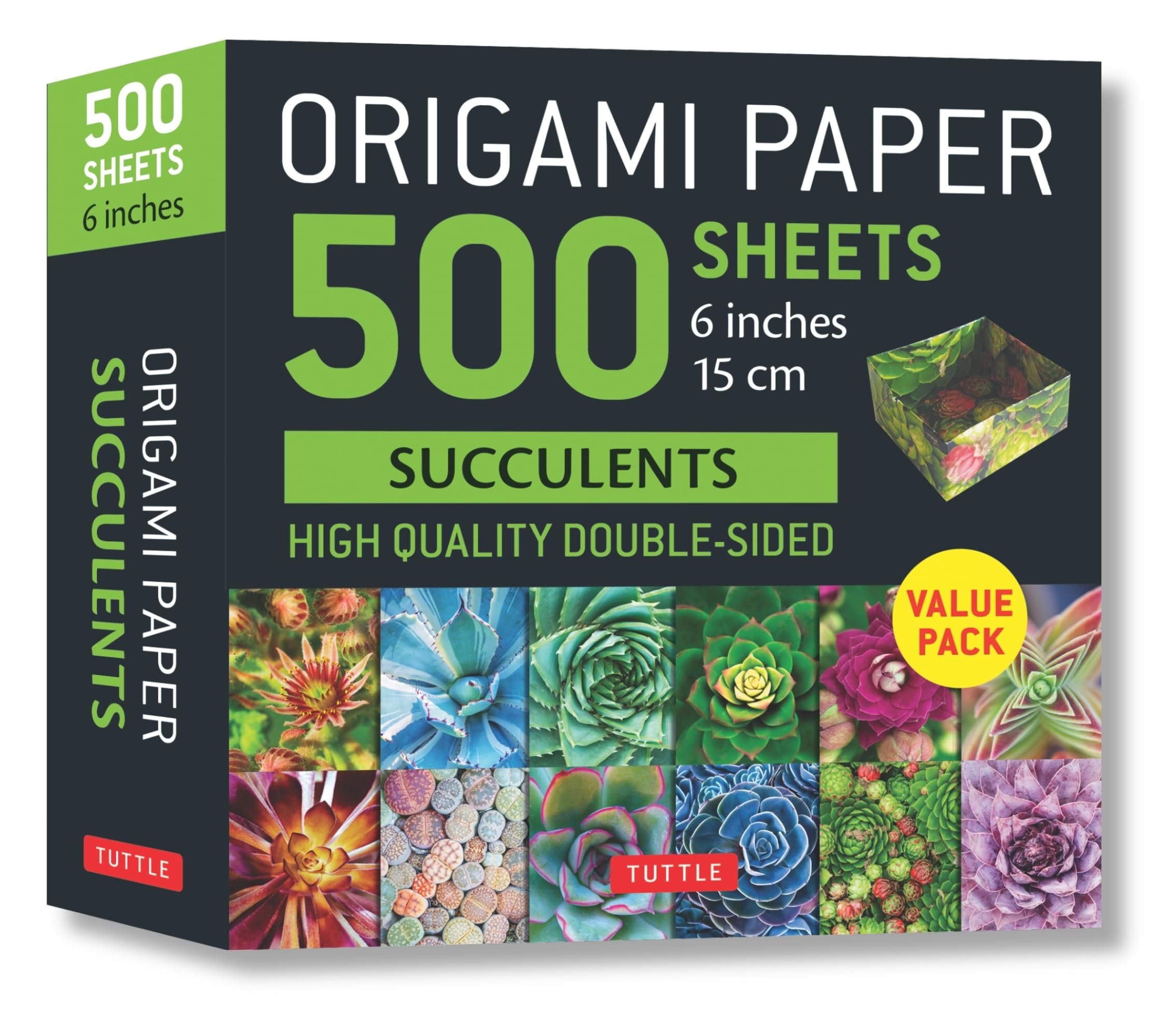 Origami Paper 500 sheets Succulents 6 inch (15 cm): Tuttle Origami Paper: High-Quality, Double-Sided Origami Sheets with 12 Different Photographs ... ... (Instructions for 6 Projects Included)
