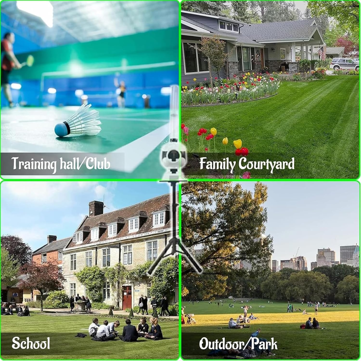 Badminton Serving Machine, Automatic Badminton Serving Machine, Accommodates 50 Balls, Adjustable Stand Height, Can Serve Long and Short Balls, Suitable for Home and Competition Training