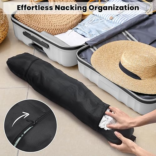 Miniatura 7 de Zebrabox Almohada de viaje rellenable, almohada de cuello de viaje que rellenas con ropa, se transforma en equipaje adicional sin exceso de tarifas,