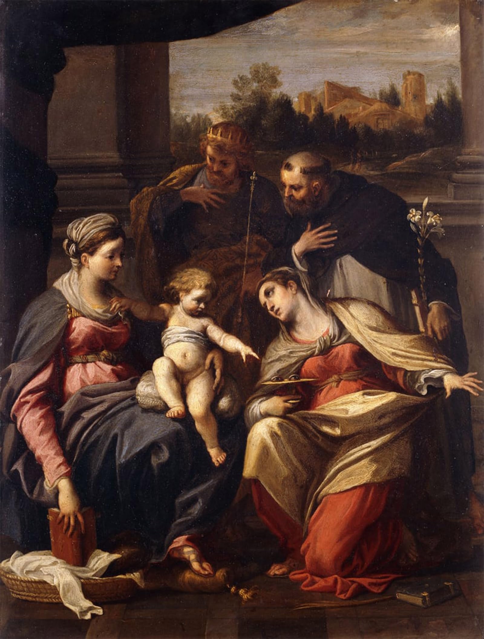 Lienzo de la Lady con Bambino de Annibale Carracci para decoración 60x90cm 5