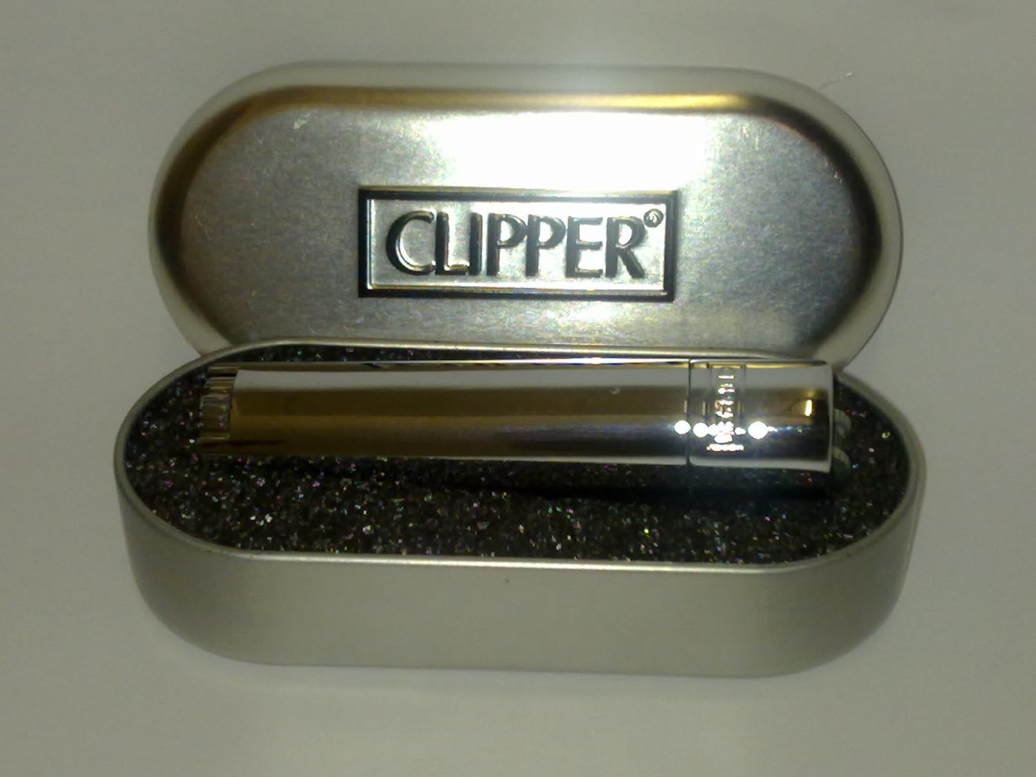 Solid Metal Flint Ignition Clipper Lighter Polished