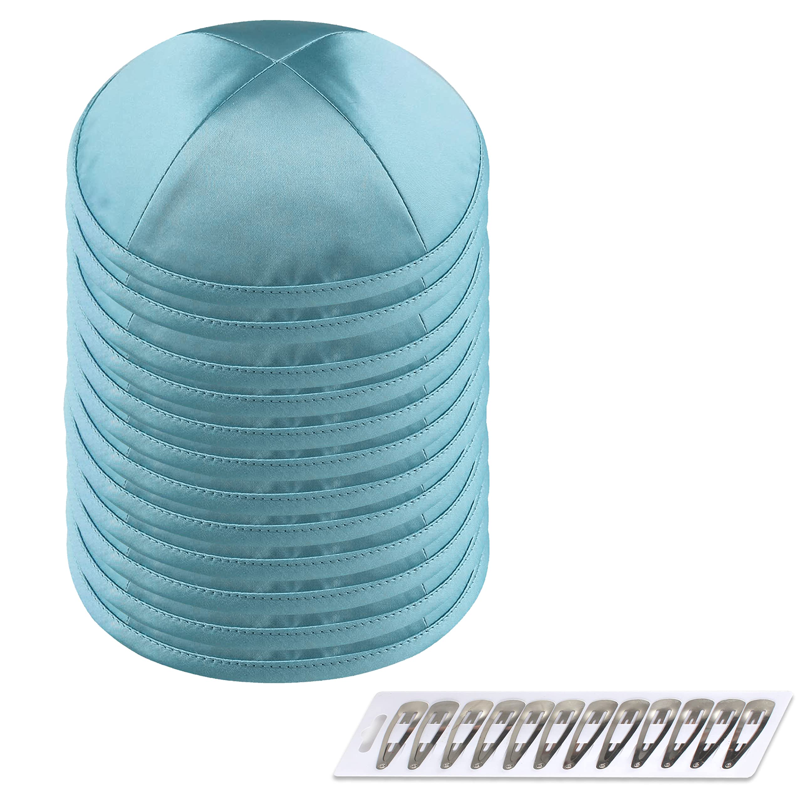 Zion Judaica Deluxe Satin Kippah Yarmulkes for Kids Teens &amp; Adults Skullcaps 6.25" Multi-Color Options 4 Panel Design
