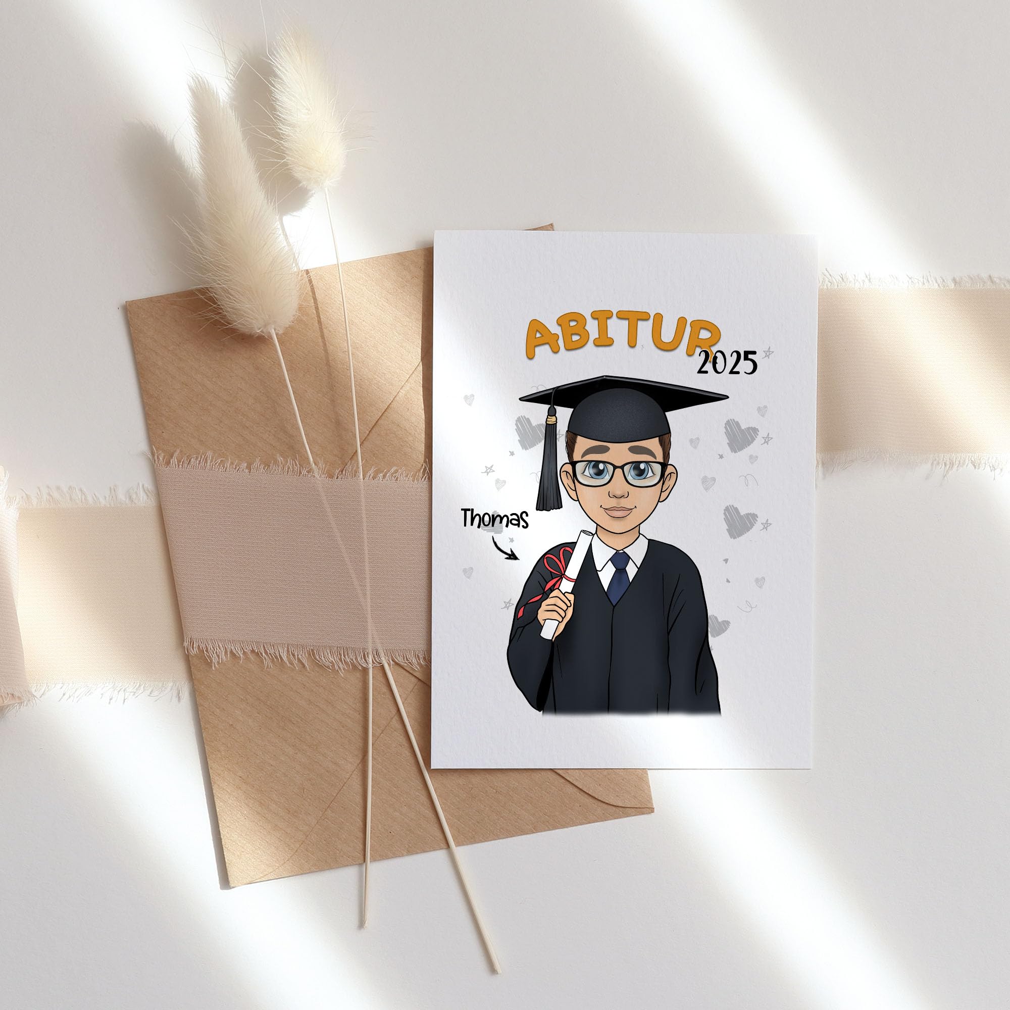 Bachelor Karte Kiddle-Design Bachelor Master Abitur 2024 Kissen Abschluss  Glückwunschkarte Zum Abitur, image size:2000x2000