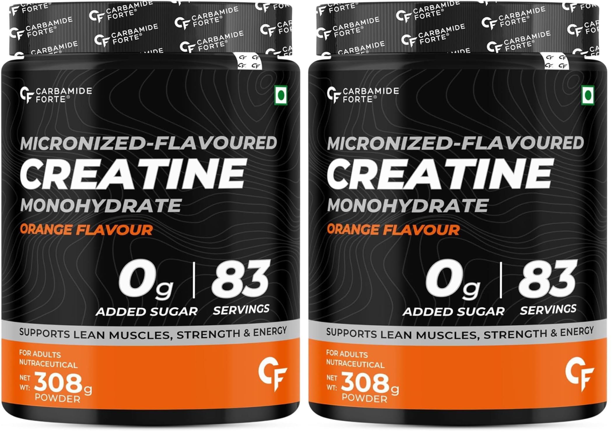Carbamide Forte Creatine Mono hydrate Powder | Micronized Creatine Monohydrate 308g | Micronized Monohydrate Creatine Supplement for Lean Muscle, Strength & Energy - Orange - 83 Servings - 308g-image-14