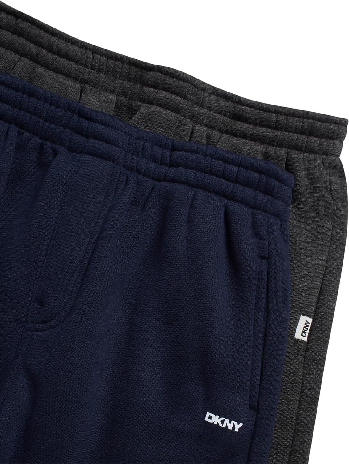 DKNY Boys Sweatpants - 2 Pack Active Performance Soft Fleece Boys Joggers Athletic Pants with Elastic Waistband and Pockets - Image 3