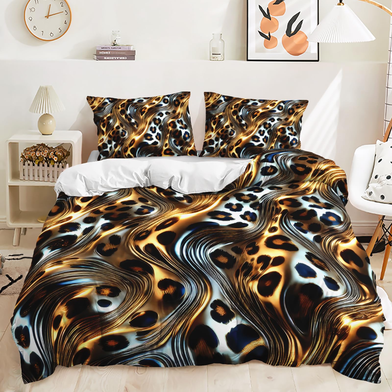 Housse de couette 140x200 microfibre jaune avec ses 2 taies d'oreiller