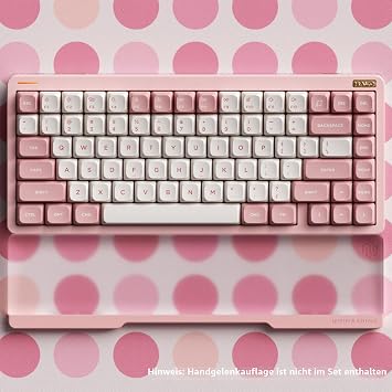 nuphy Halo75 V2 Mechanical Gaming Keyboard 75% Wireless Hot-Swap Keyboard 83 Keys RGB Keyboard with Backlight Supports Bluetooth/2.4GHz/USB-C (Pink Mint (37gf))