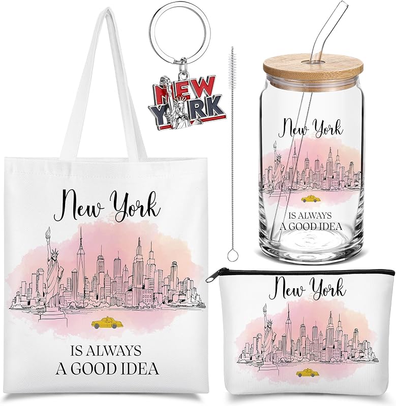 Chuangdi Conjunto de Viagem New York com 4 Peças