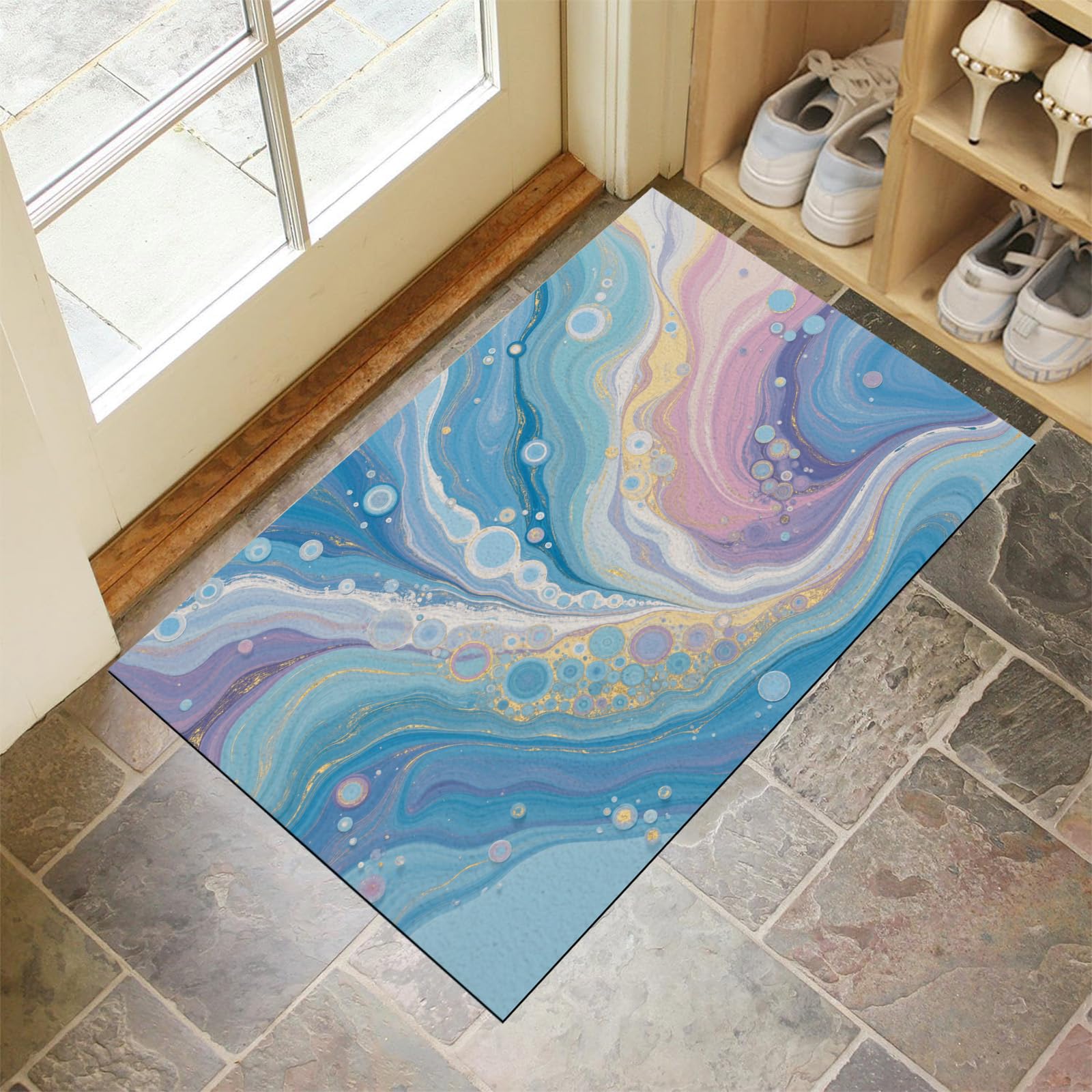 Paillasson d'intérieur antidérapant et grand tapis entrée lavable