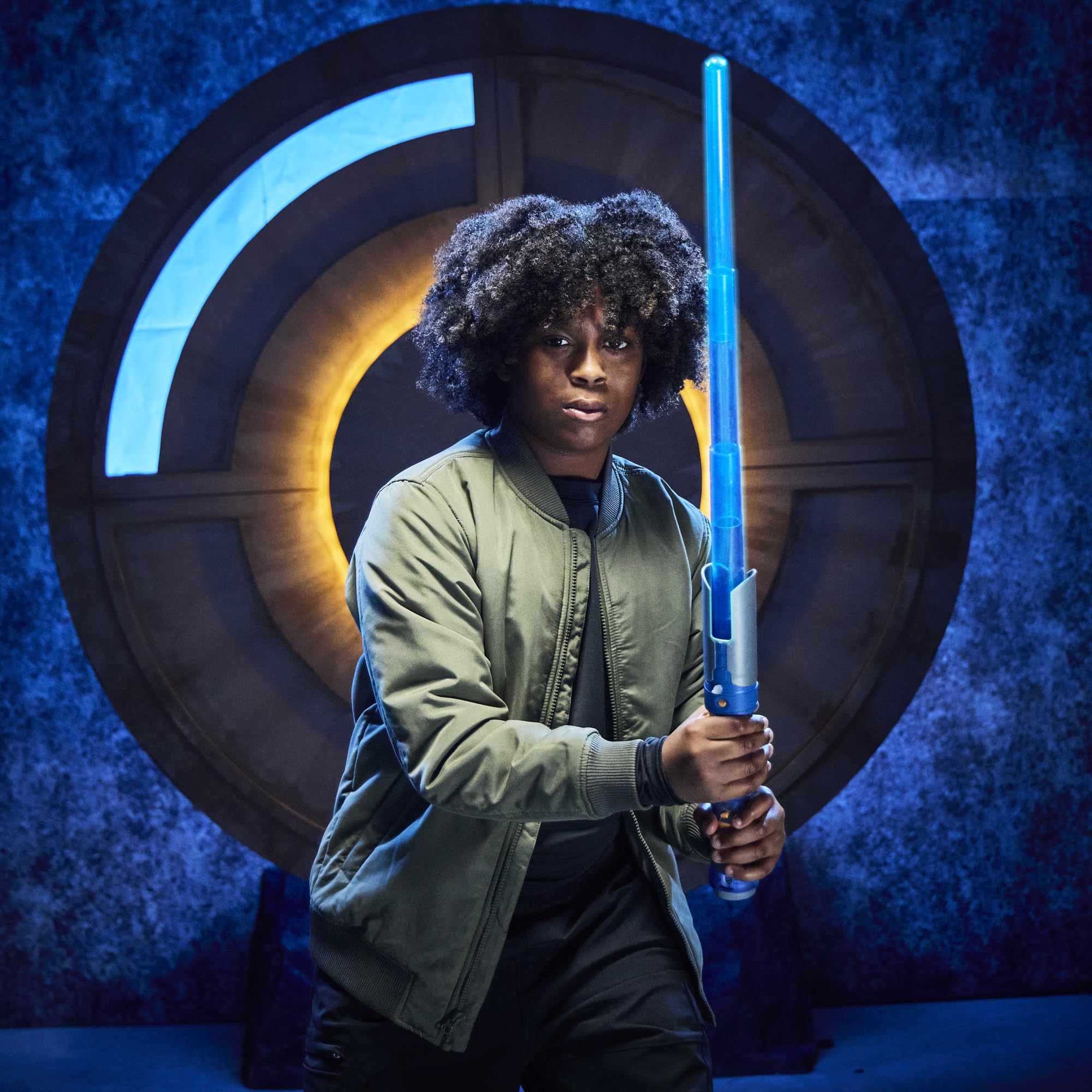 Star Wars Lightsaber Forge Kyber Core Cal Kestis, sabre laser électronique bleu personnalisable