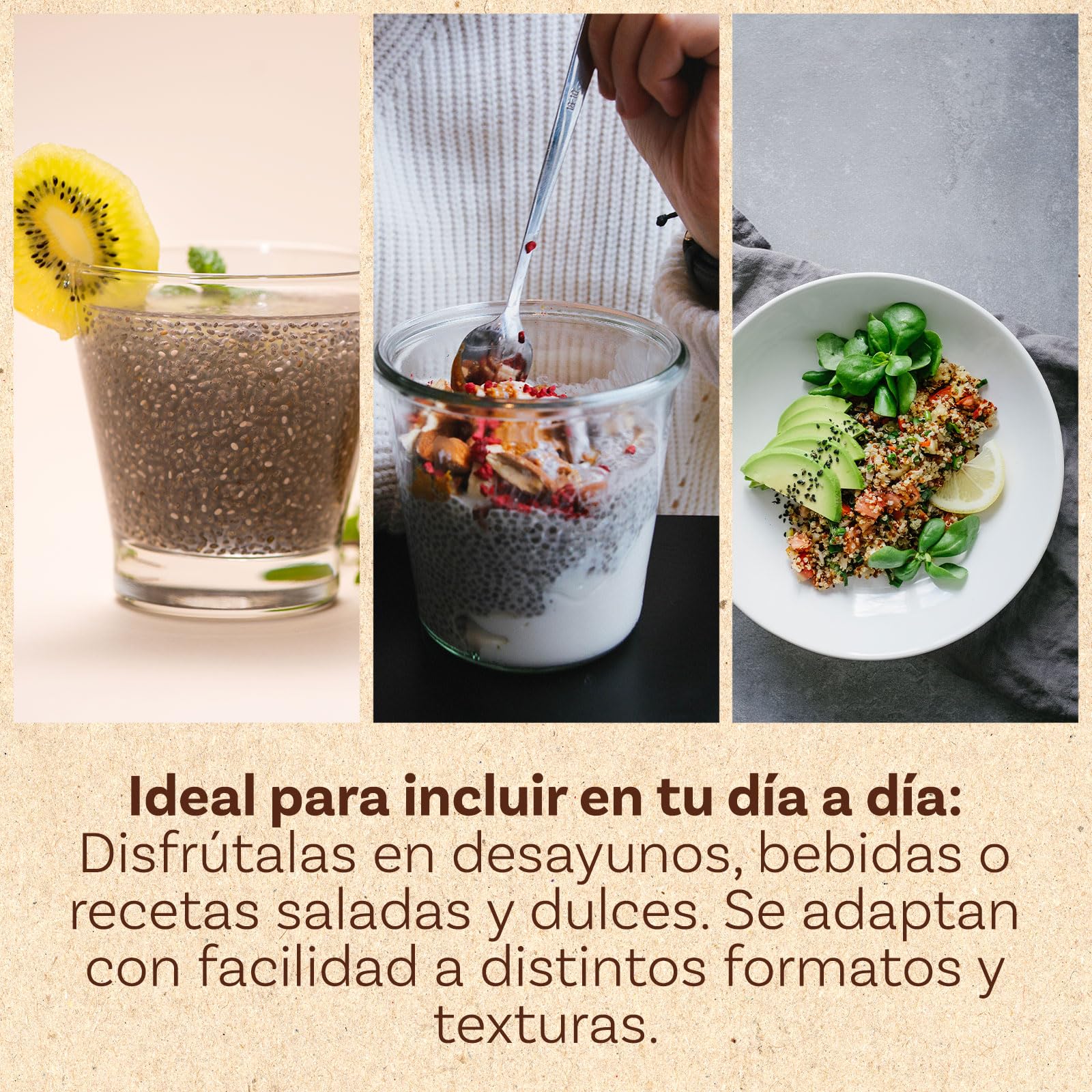 Naturcid Semillas de Chía 100% Naturales 250 g Alto Contenido en Fibra Hierro Calcio