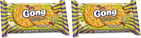 Eti Gong Süt Mısır Aromalı ve Acılı Pirinç Patlağı 68 g (2 paketi)