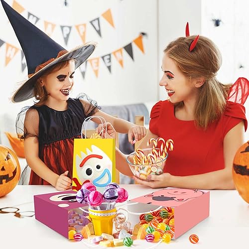 Miniatura 6 de 24 bolsas de regalo inspiradas en juguetes para fiestas de cumpleaños, 8 diseños de doble cara, bolsas de dulces para niños y niñas, decoraciones de