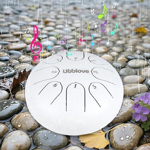 Miniatura 4 de Instrumentos de tambor de lengua de acero para niños 6 pulgadas 8 notas clave de C Metal Steel Drums con bolsa - Instrumento de percusión para