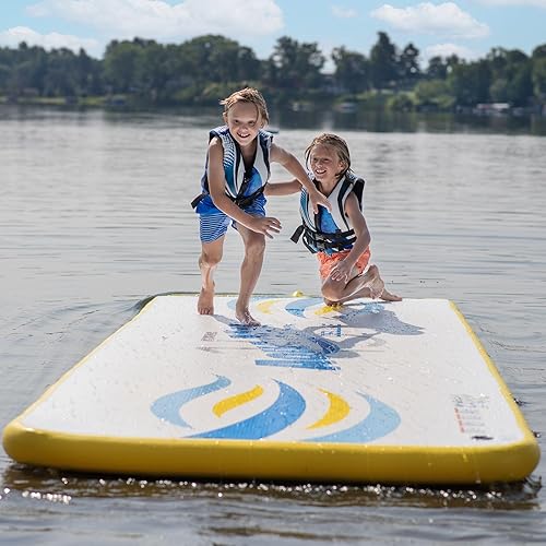 Vista 7 de Rave Sports Inflatable Aqua Mat, Platform and Swim Dock with Dropstitch PVC Construction