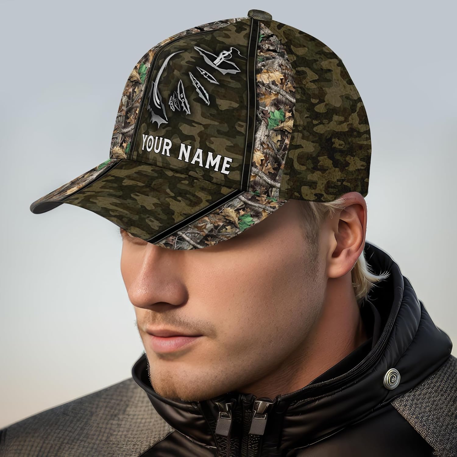 Personalized Baseball Cap, 3D Printed Hunting Cap for Men, Unisex Ball Caps, Camoflauge Gift Caps for Men