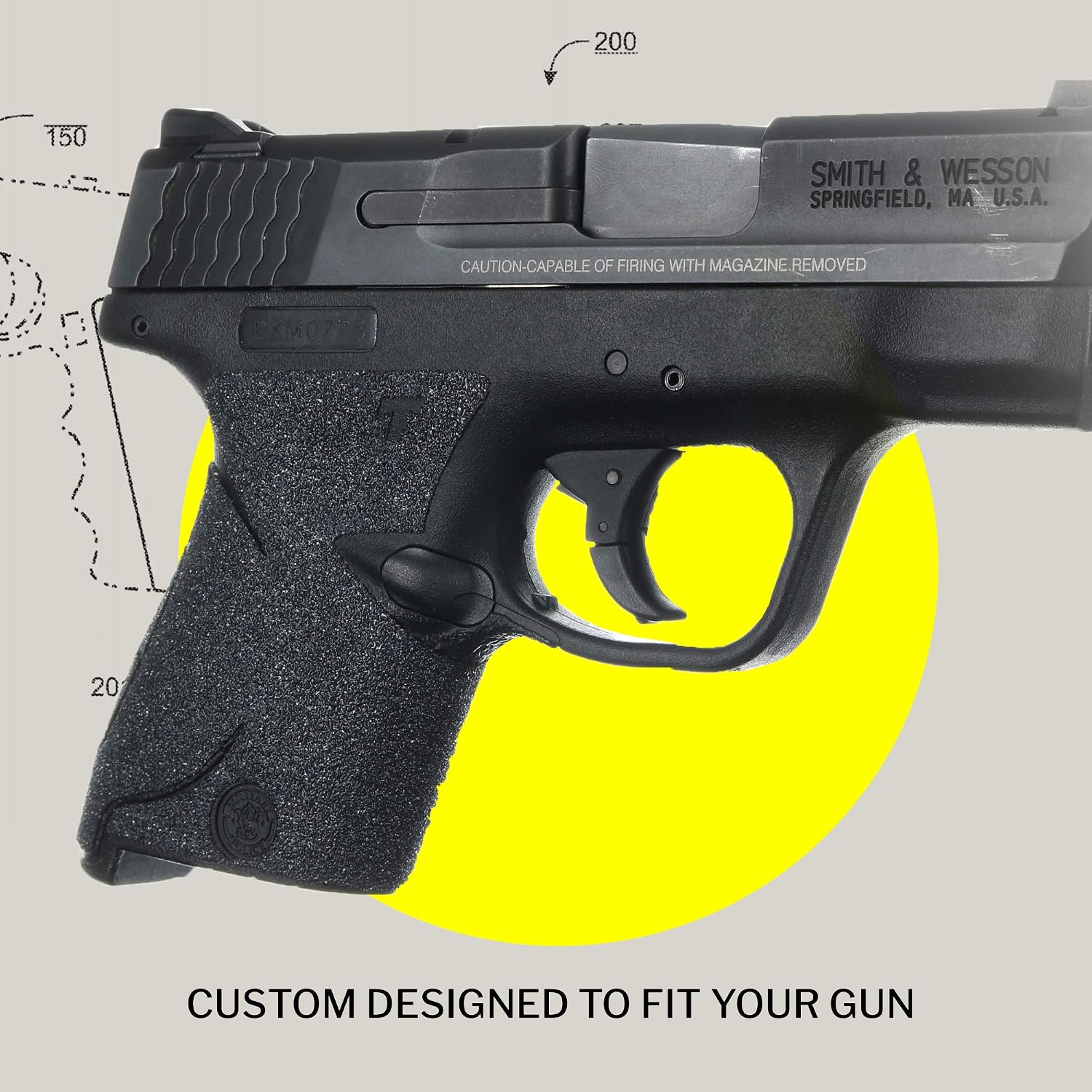 TALON Grips Adhesive Grip – Compatible with Smith & Wesson M&P Shield – Made in The USA