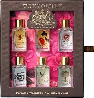TOKYOMILK Eau de Parfum Discovery Set, 6 Alluring 0.23 fl oz Fragrance Bottles, Luxury Long-Lasting Mini-Perfume Sampler for Women, Exciting Scented Feminine Holiday Gift Set