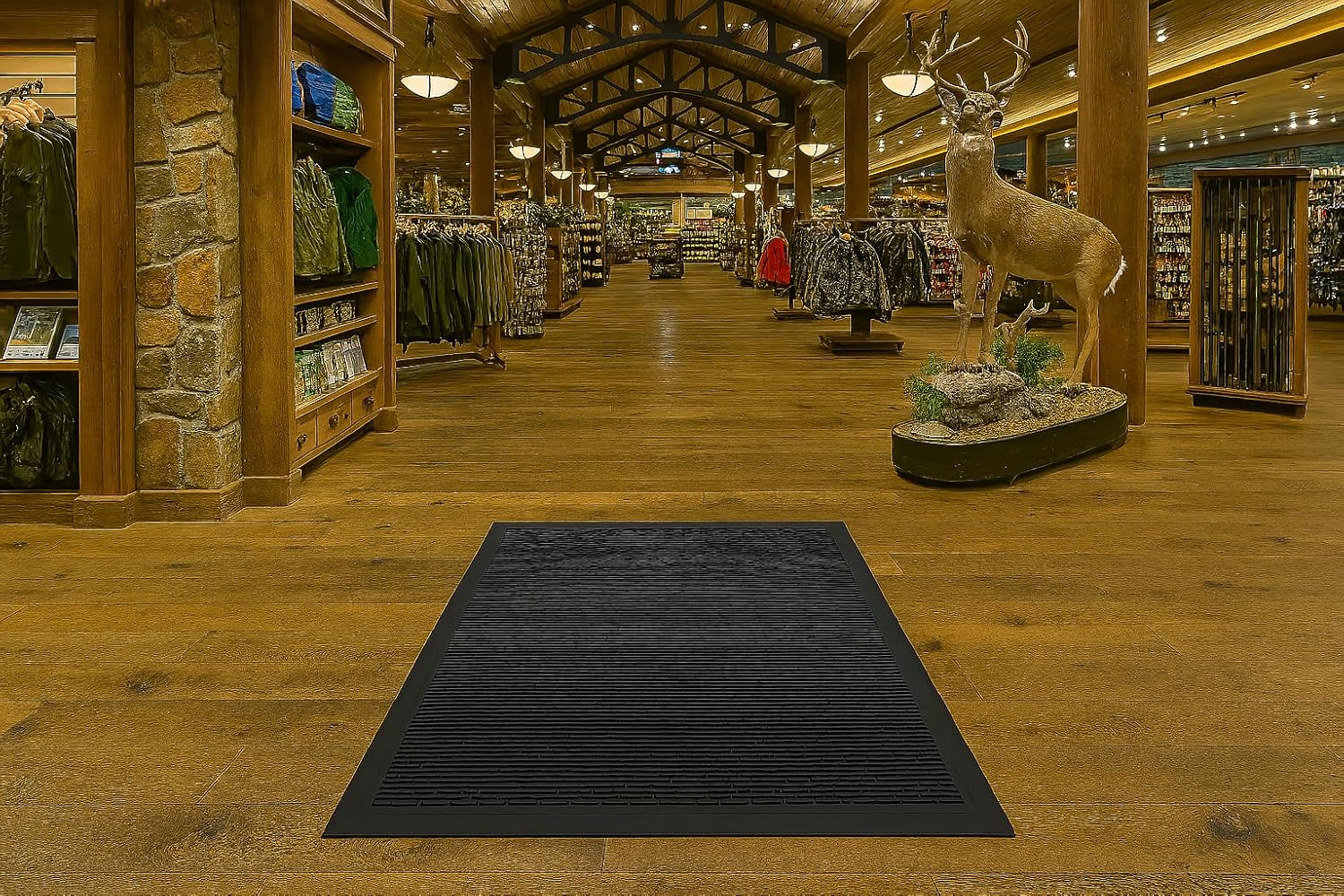 Guardian - MLL14030500 Clean Step Scraper Outdoor Floor Mat, Natural Rubber, 3'x5', Black, Ideal for any outside entryway, Scrapes Shoes Clean of Dirt and Grime