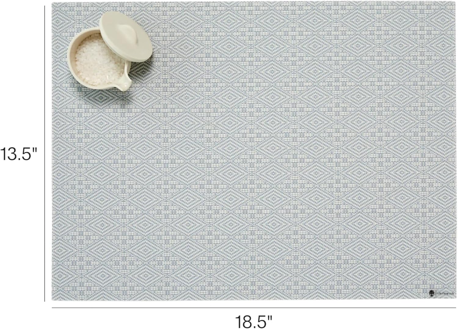 Martha by Martha Stewart | Chilewich Boxwood Placemats - Woven Placemats Set of 4 - Reusable, Stain-Resistant, Indoor/Outdoor Tabletop Protection - Sea - 14" x 19" Rectangle