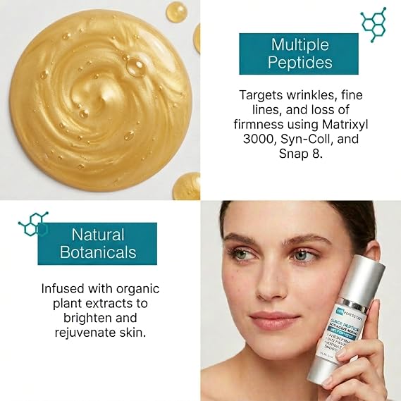 Skin Perfection Face Serum for Anti-aging 99% Potent Peptides 8x Matrixyl 3000 Pentamide 6 Syn Coll Snap 8 Reduce Wrinkles Lift Tighten Firm Anti-aging Serum for Women and Men